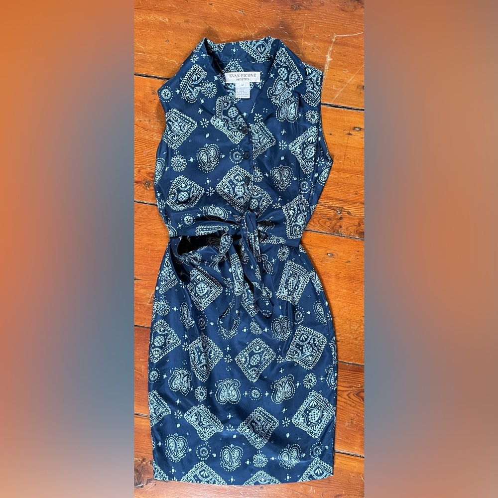 VTG Evan Picone silk cutout dress, 4P